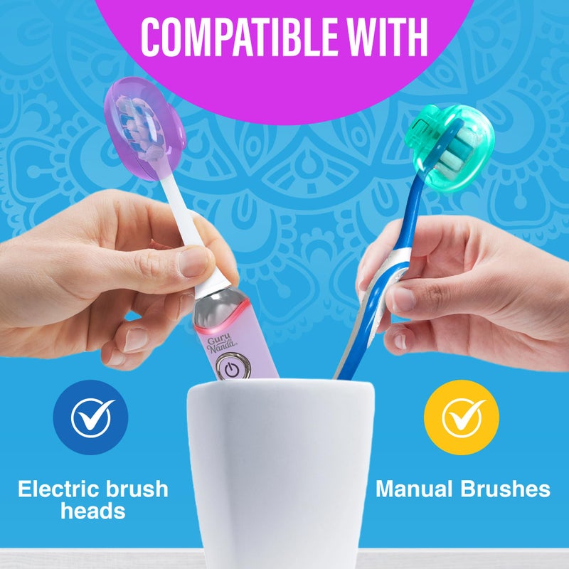 GuruNanda Brush Pods - Toothbrush Cover for Manual & Electric Toothbrush, Keeps Toothbrush Fresh & Clean, Travel Accessories with Natural Essential Oil Vapors, 1 Pack - Image 4